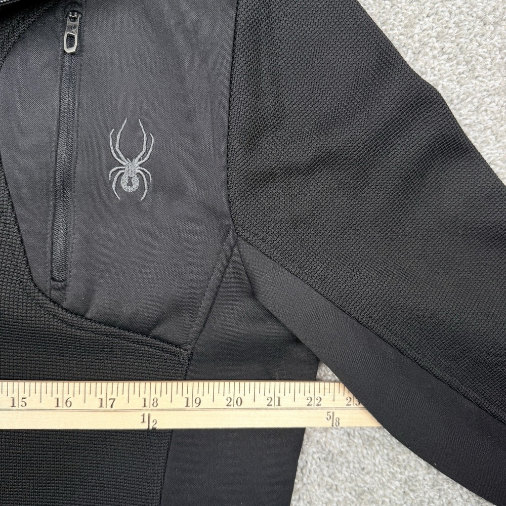 Spyder Full Zip Jacket Men L Black Fleece Thermal Outdoor Hiking - Picture 4 of 11